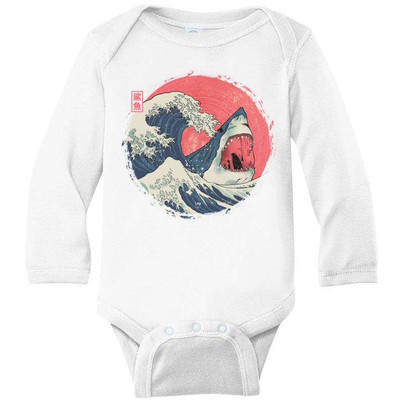 The Great Shark Long Sleeve Baby Bodysuit by fanfreak | Artistshot