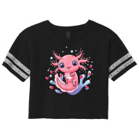 Axolotl Kawaii Axolotl Strawberry Milkshake Cartonss Japanese Anime 17 Scorecard Crop Tee | Artistshot