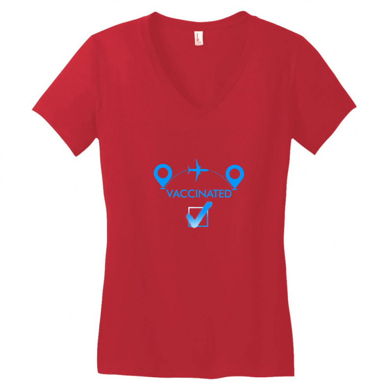 Vaccinated Shirt Women's V-Neck T-Shirt by Chiks | Artistshot