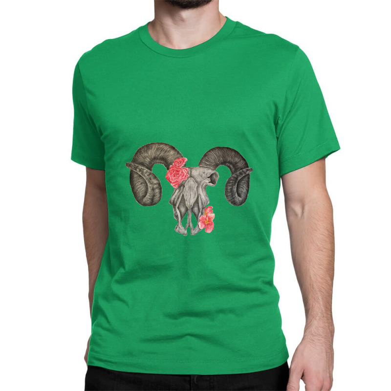 Ram Skull Classic T-shirt by Phebe | Artistshot