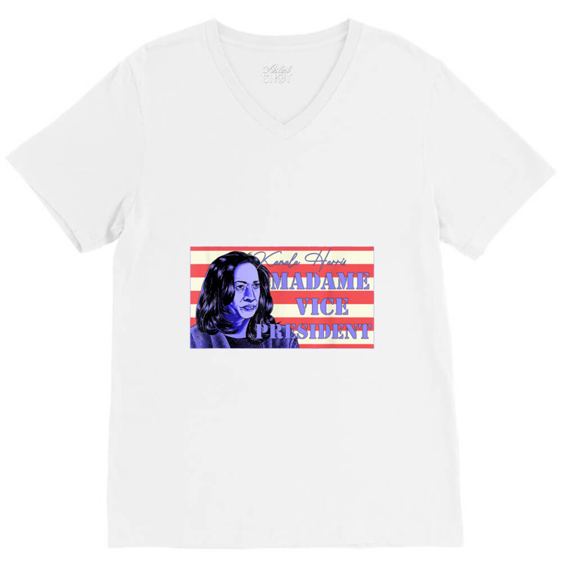 Madame Vice President Kamala V-neck Tee | Artistshot