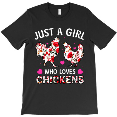 Just A Girl Who Loves Chickens T-shirt Designed By Phyllis R Jones