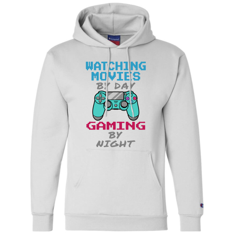 Watching Movies By Day Gaming Champion Hoodie by KopiAdem | Artistshot