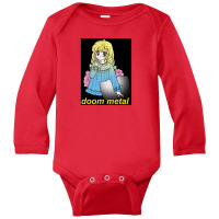 Metal Aesthetic Nihilist Meme Design Long Sleeve Baby Bodysuit | Artistshot