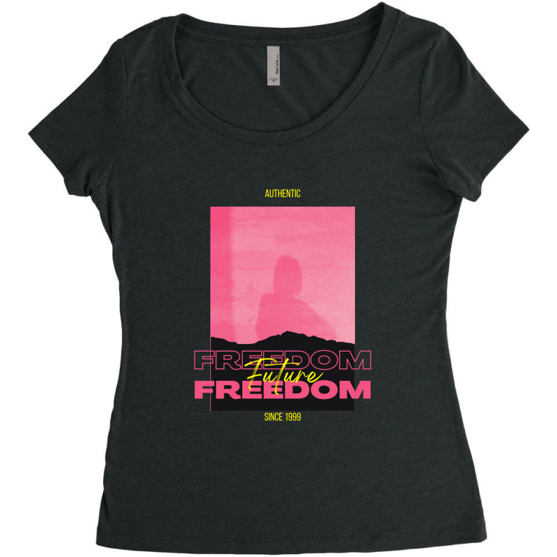 Freedom Future Women's Triblend Scoop T-shirt by TeeMetal | Artistshot