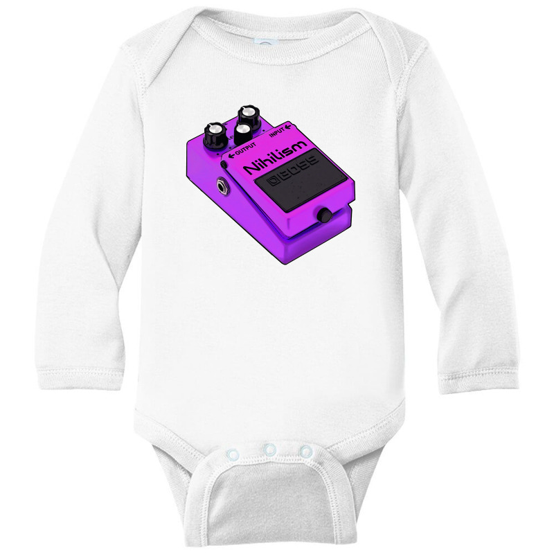 Nihilism Guitar Effects Pedal Humorous Guitarist Gift Long Sleeve Baby Bodysuit by oragumun | Artistshot