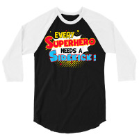 Kids Every Superhero Needs A Sidekick Brother Sister T Shirt 3/4 Sleeve Shirt | Artistshot