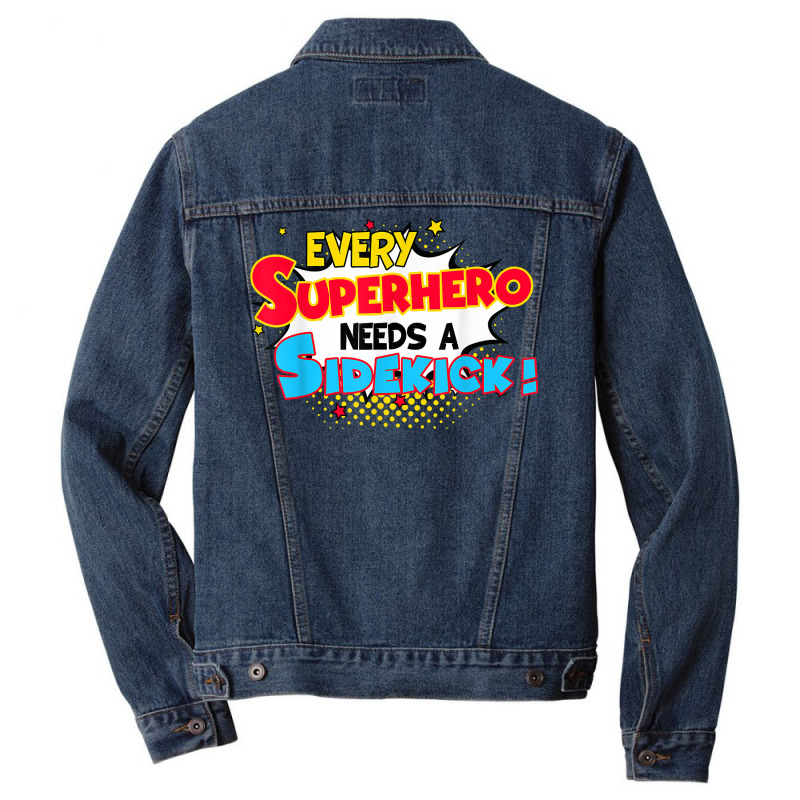 Kids Every Superhero Needs A Sidekick Brother Sister T Shirt Men Denim Jacket by norhannuchols | Artistshot