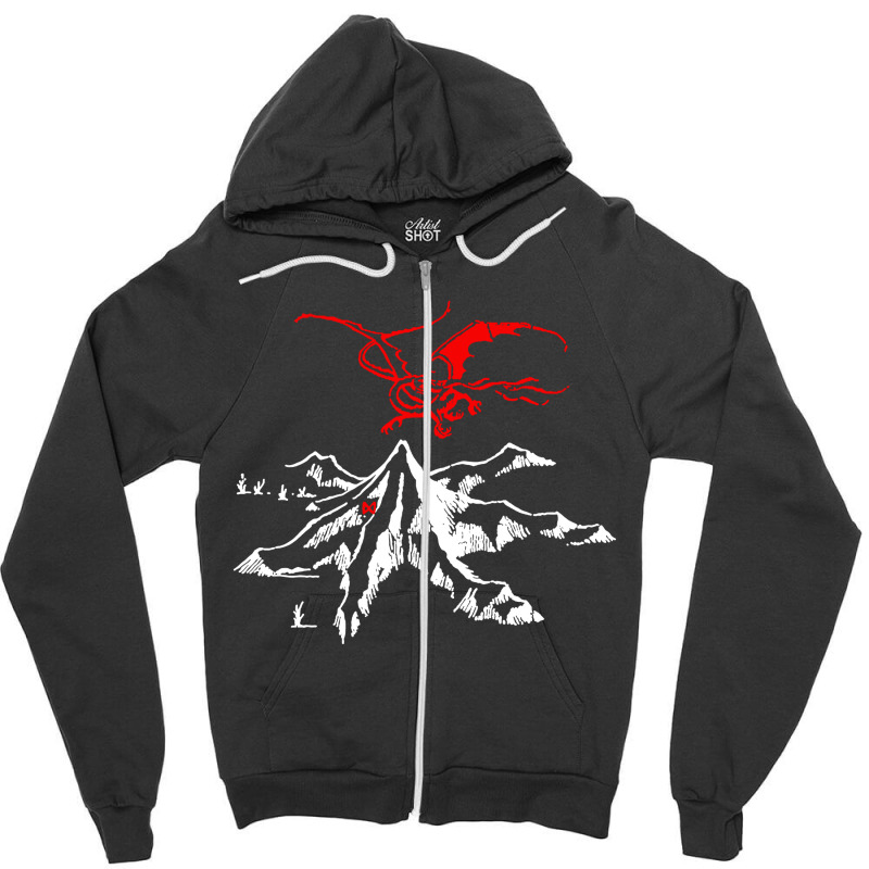 The Lonely Mountain Zipper Hoodie | Artistshot