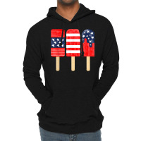 5th Of July Popsicle Red White Blue American Flag Patriotic Lightweight Hoodie | Artistshot