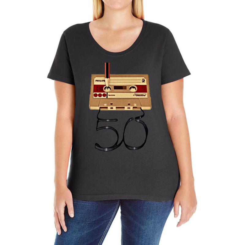 Music Tape Retro Ladies Curvy T-Shirt by gematees | Artistshot