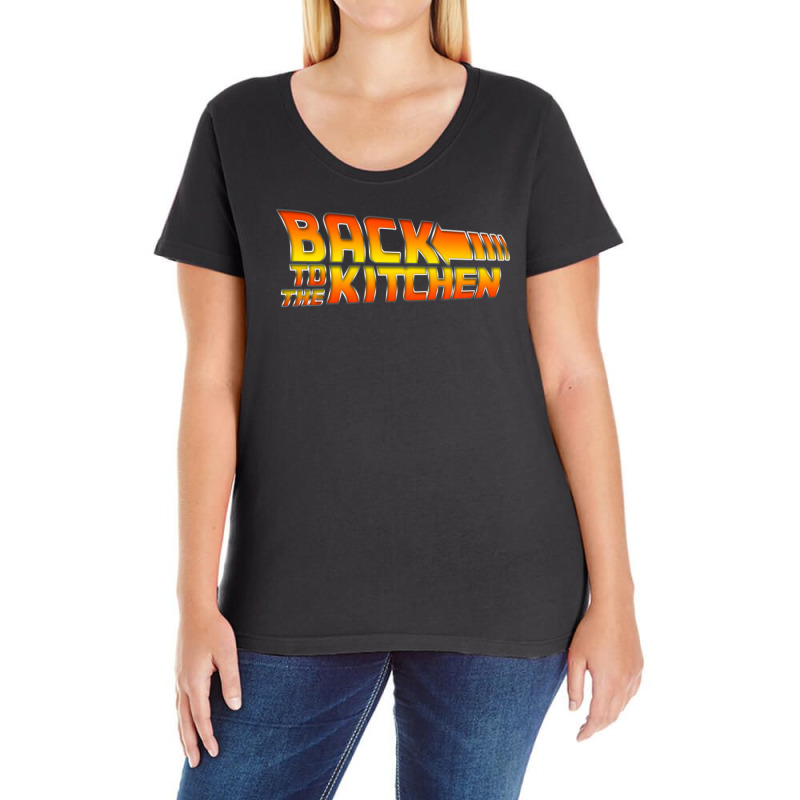 Back To The Kitchen Ladies Curvy T-Shirt by tonyhaddearts | Artistshot