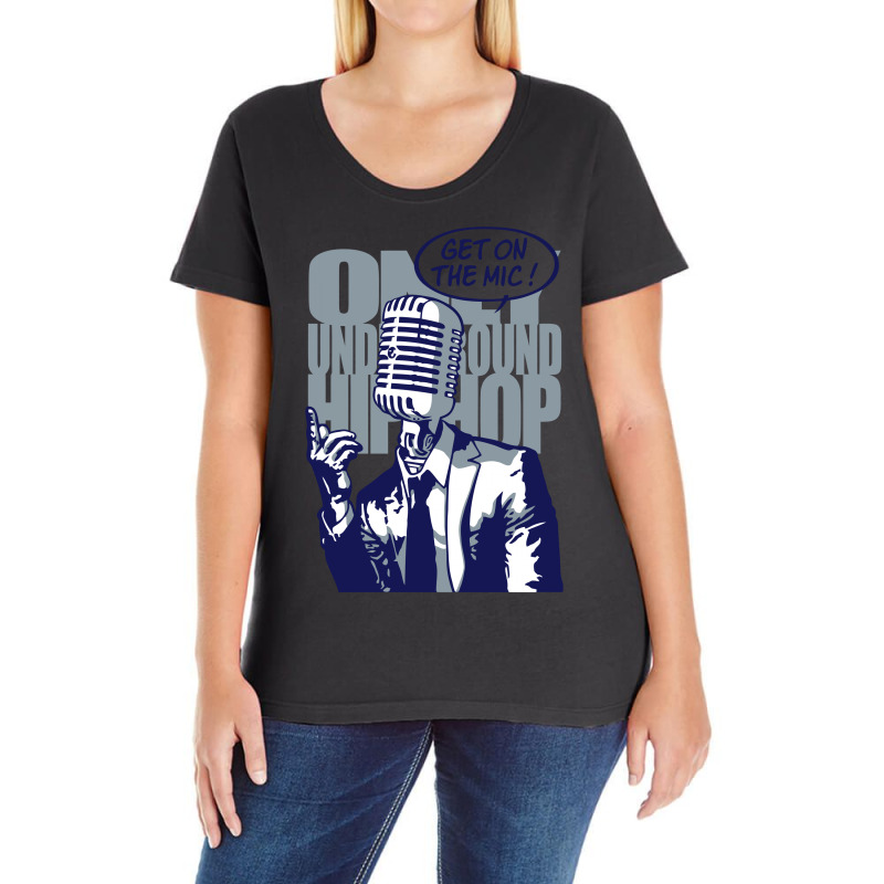 Get On The Mic Ladies Curvy T-Shirt by gematees | Artistshot