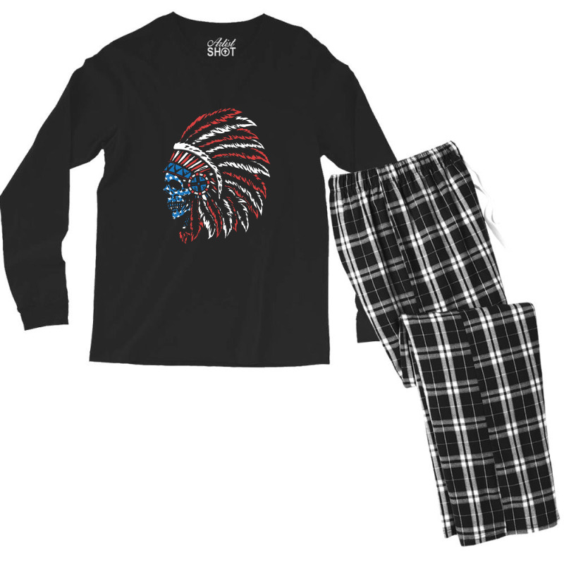 Native American Pride Men's Long Sleeve Pajama Set by captigajari | Artistshot