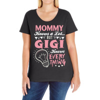 Mommy Knows A Lot But Gigi Knows Everything Ladies Curvy T-shirt | Artistshot