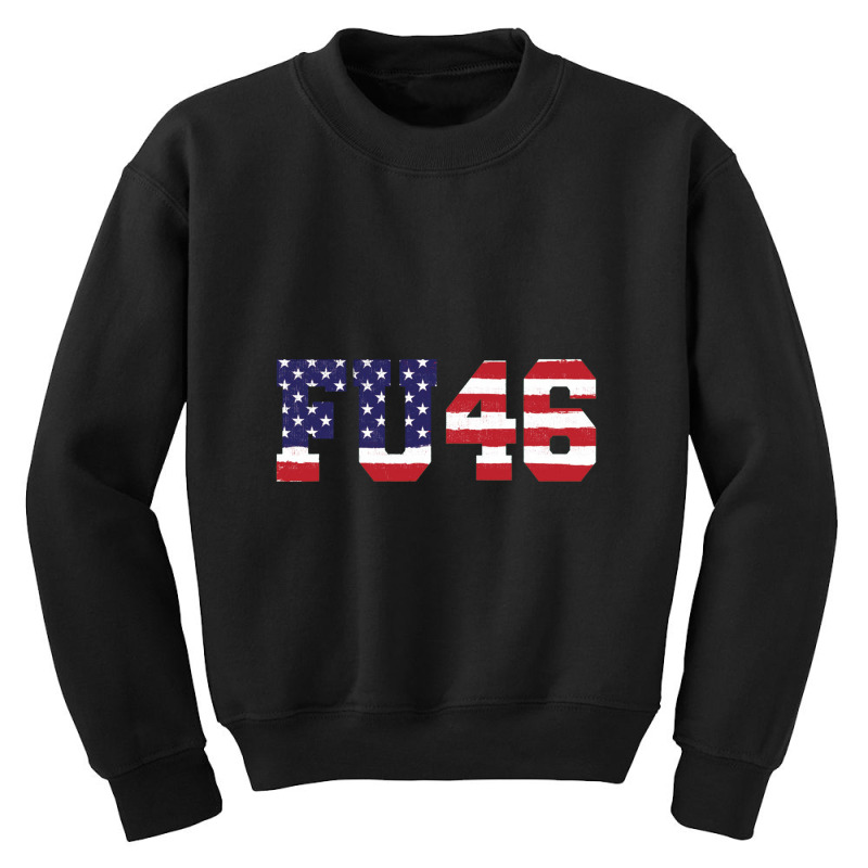 Fu46,fuck Biden 46 Usa Flag,fuck Biden Youth Sweatshirt by butuhbahu | Artistshot