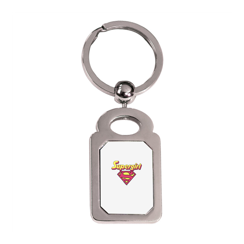 Supergirl I'm A Supergirl Premium T Shirt Silver Rectangle Keychain | Artistshot