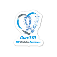 Diabetes Diabetic Awareness Support Diabetes Warrior Cure T1d Diabetes Sticker | Artistshot