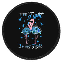 Diabetes Diabetic Her Fight Is My Fight Diabetes Awareness 517 Diabete Round Patch | Artistshot