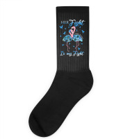 Diabetes Diabetic Her Fight Is My Fight Diabetes Awareness 517 Diabete Socks | Artistshot