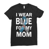 Diabetes Diabetic I Wear Blue For My Mom Diabetes Awareness Supporter Ladies Fitted T-shirt | Artistshot