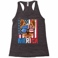 Yorkshire Terrier Merica 4th Of July Yorkie American Puppy Tank Top Racerback Tank | Artistshot