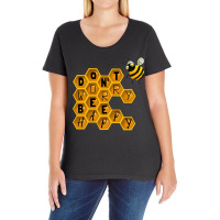 Bee Beekeeper Bees Dont Worry Bee Happy 77 Hive Beekeeping Ladies Curvy T-shirt | Artistshot