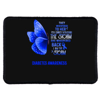 Diabetes Diabetic I Am The Storm Diabetes Awareness Butterfly 155 Diab Rectangle Patch | Artistshot