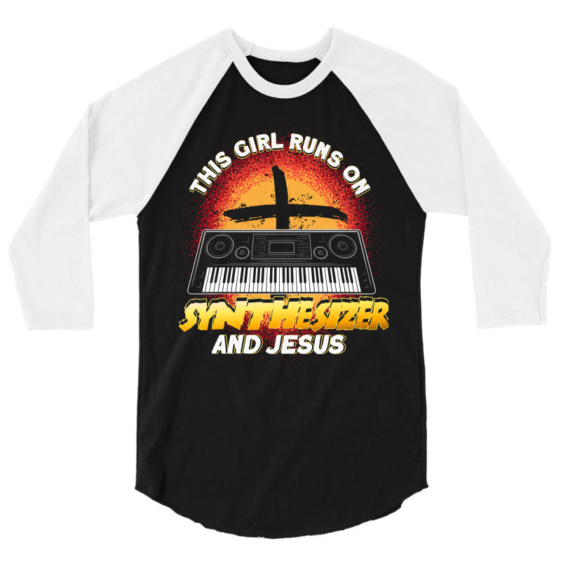 Runner Run Runner This Girl Runs On Synthesizer And Jesus Gift158 Run 3/4 Sleeve Shirt | Artistshot