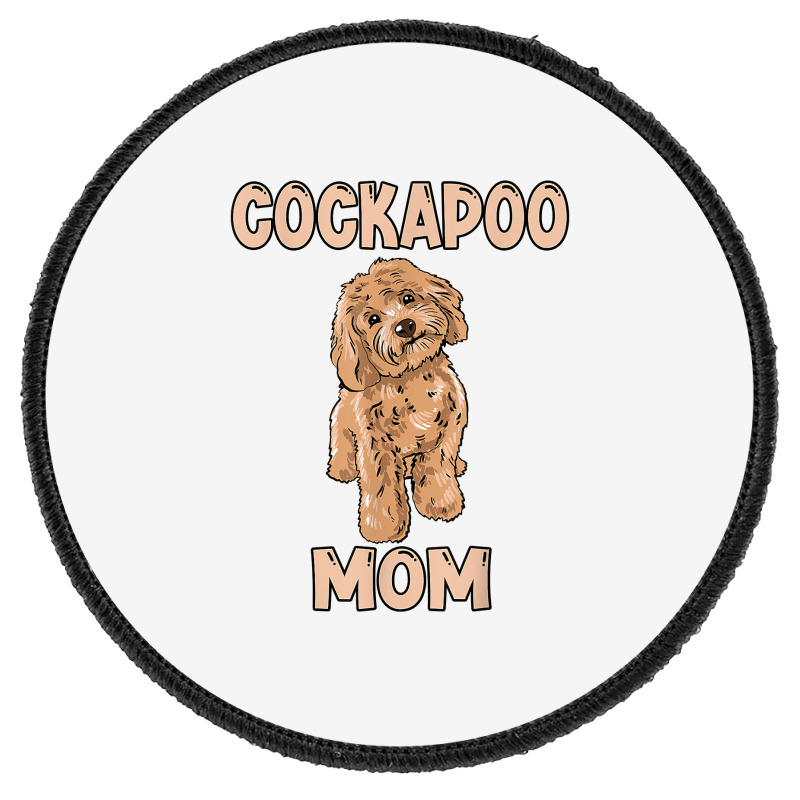 Cockapoo Patch Cute Cockapoo Dog Illustration Cockapoo Mom Owner Love T Shirt Round ...