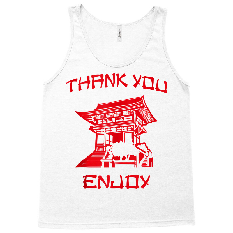 Chinese Take Out Thank You Enjoy Tee Costume Tank Top Tank Top by tandonwelters | Artistshot