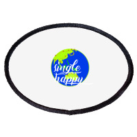 Quotes Single Happy Oval Patch | Artistshot