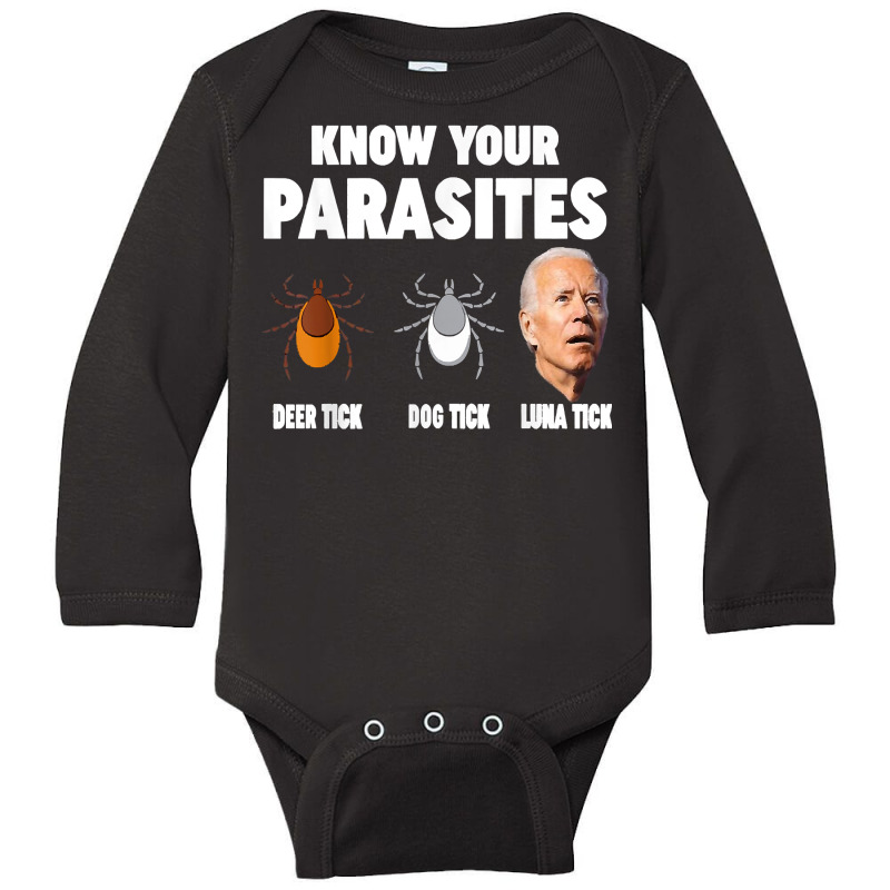 Know Your Parasites   Anti Joe Biden T Shirt Long Sleeve Baby Bodysuit by norhannuchols | Artistshot