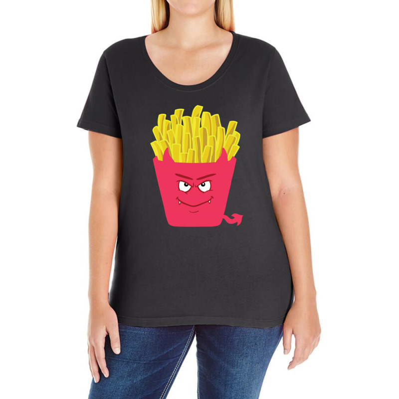 Evil Fries Ladies Curvy T-shirt | Artistshot