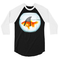 Function   Goldfish Shark Fin Fashion T Shirt 3/4 Sleeve Shirt | Artistshot