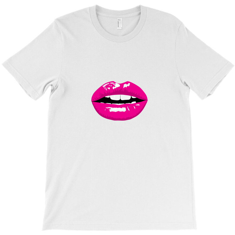 Hot Pink Lips - Pop Art T-shirt | Artistshot