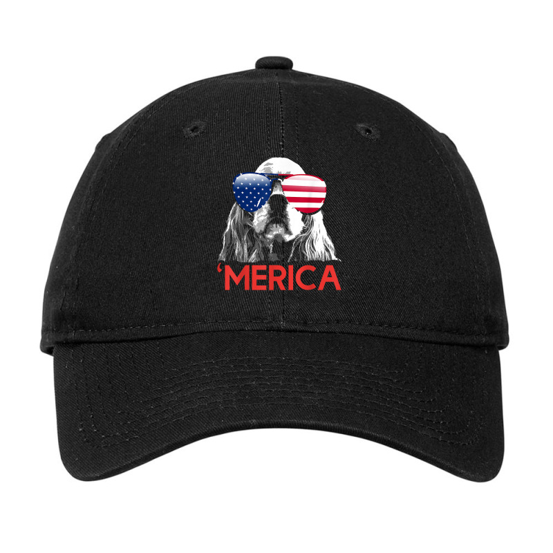 Merica Cocker Spaniel American Flag 4th Of July T Shirt Adjustable Cap by franceskagilland | Artistshot