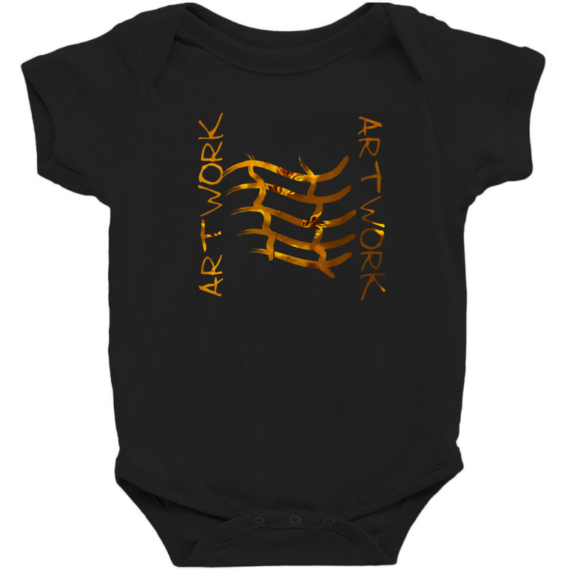 Gold Artwork Baby Bodysuit by Draxla store | Artistshot