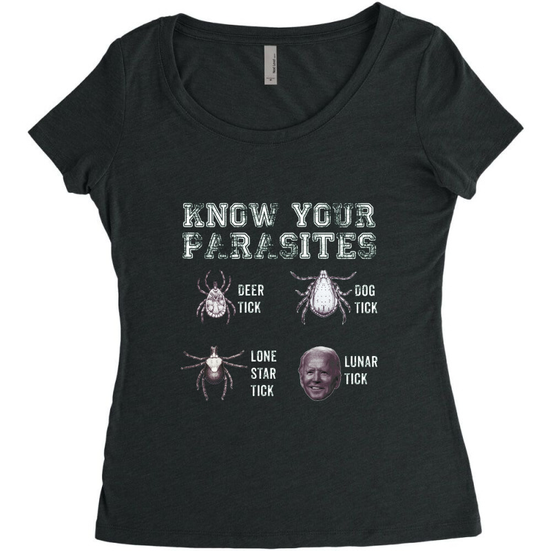 Know Your Parasites Anti Biden,anti Biden Women's Triblend Scoop T-shirt by butuhbahu | Artistshot