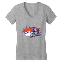 Rugrats Chicks Dig The Glasses Badge Women's V-neck T-shirt | Artistshot