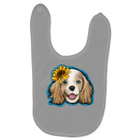 Cocker Spaniel Sunflower Baby Bibs | Artistshot