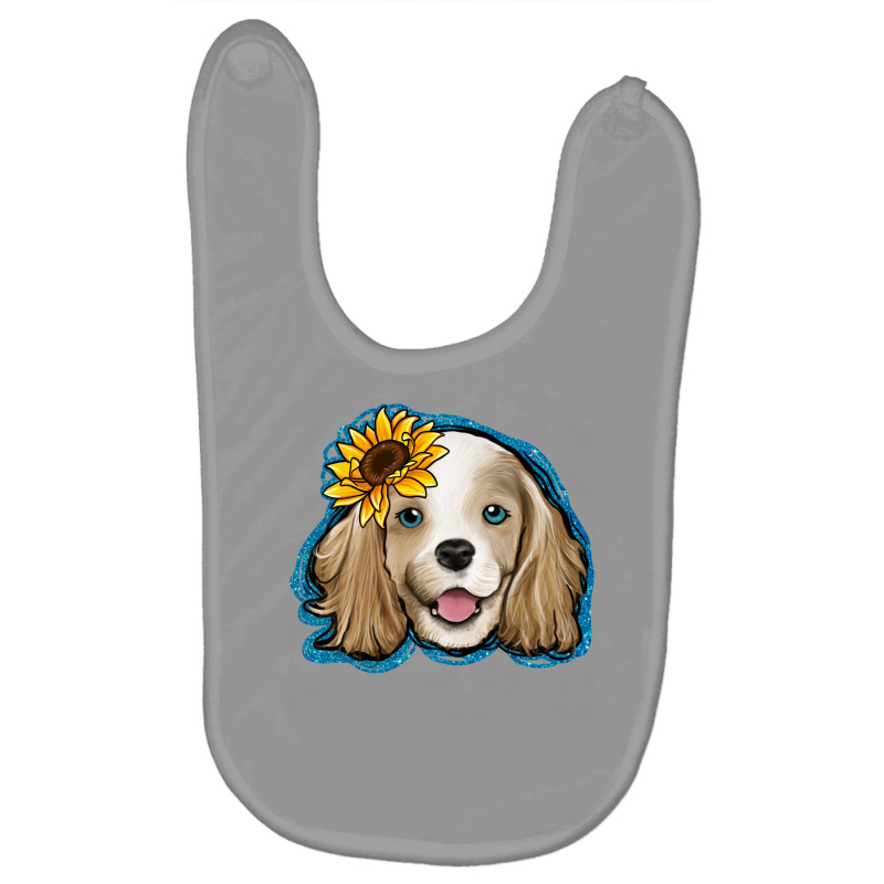 Cocker Spaniel Sunflower Baby Bibs by Jasminsmagicworld | Artistshot