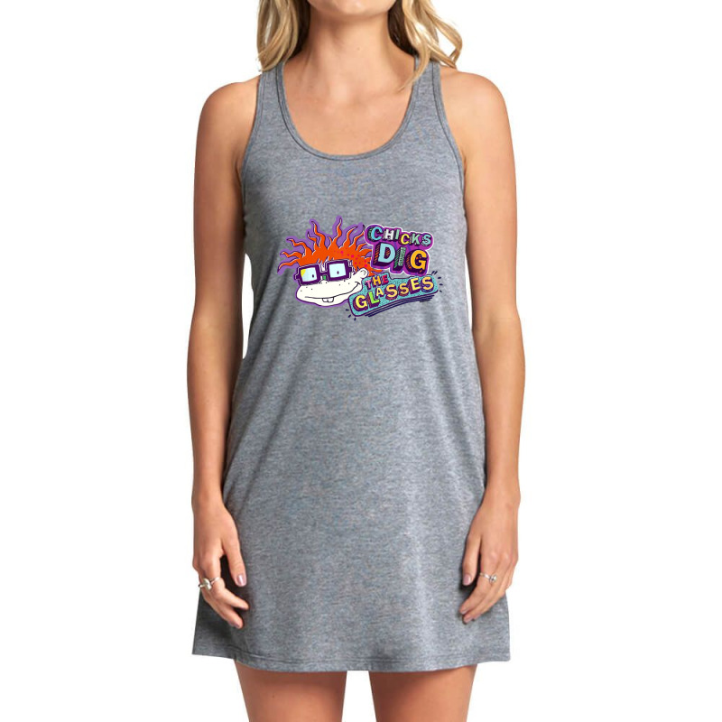 Rugrats Chicks Dig The Glasses Badge Tank Dress by aldishuher | Artistshot