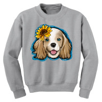 Cocker Spaniel Sunflower Youth Sweatshirt | Artistshot