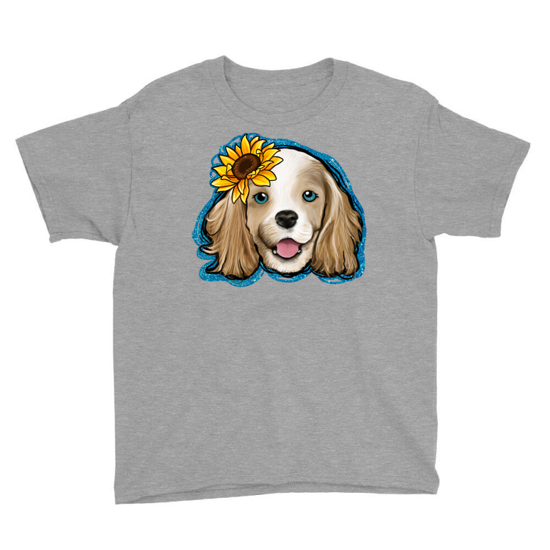 Cocker Spaniel Sunflower Youth Tee by Jasminsmagicworld | Artistshot