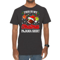 Football This Is My Christmas Football Pajama Lights Santa Xmas 124 Fo Vintage T-shirt | Artistshot