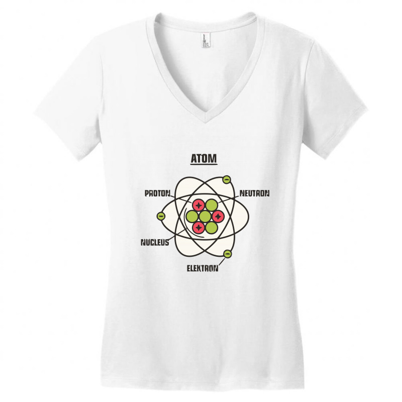 Atom Illustration Art Vintage Women's V-Neck T-Shirt by KevinSimmons | Artistshot