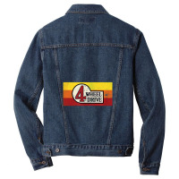 4 Wheel Drive Vintage 4x4 Overland Emblem With Stripes 4wd Men Denim Jacket | Artistshot