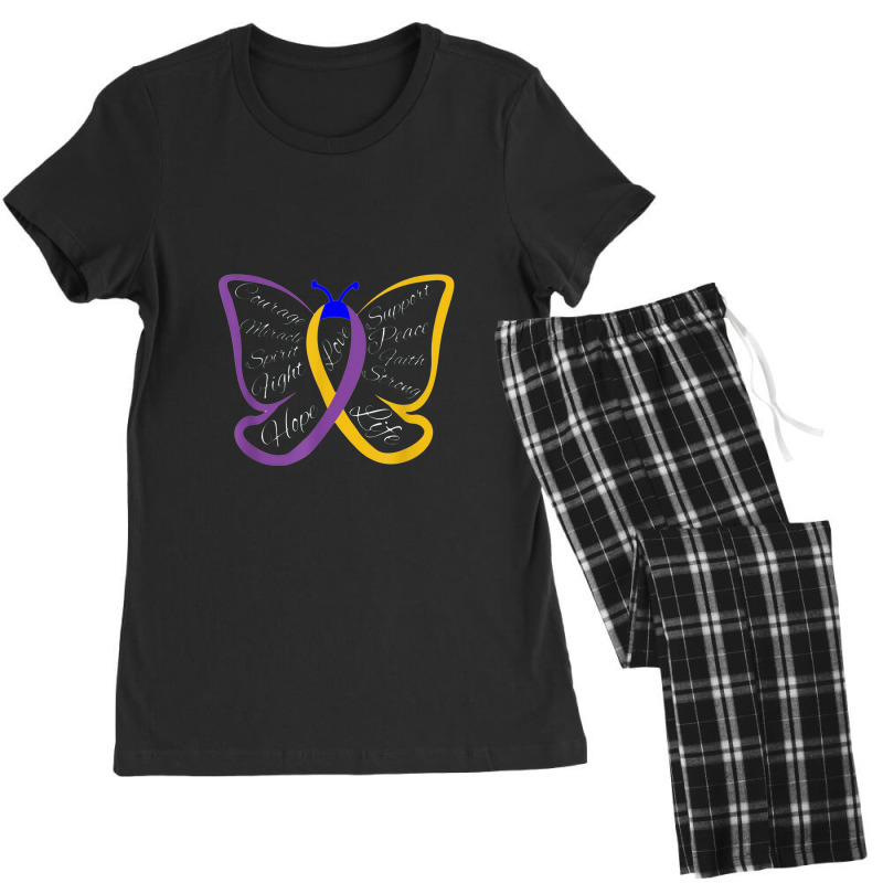 Fight Bladder Cancer Awareness Butterfly Women's Pajamas Set by kabelistrik | Artistshot