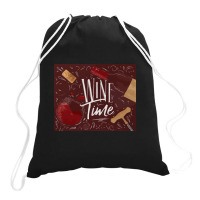 Drinks Illustration Art Vintage Drawstring Bags | Artistshot